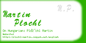 martin plochl business card